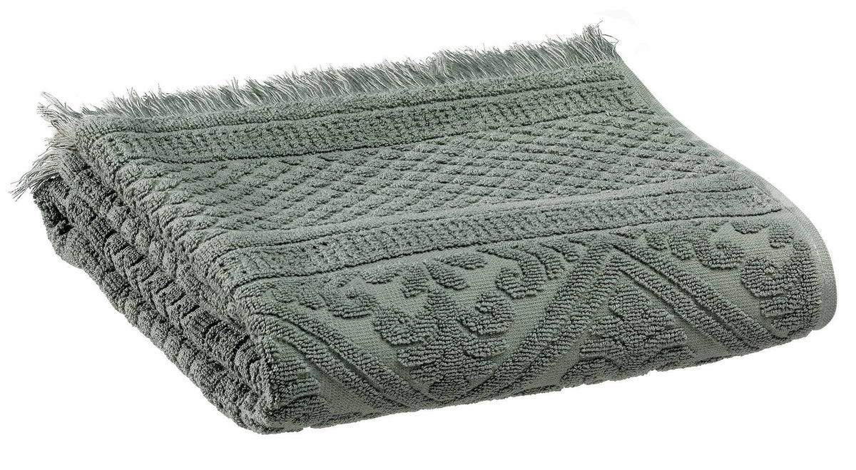 asciugamano zoe timo, colore timo, taglia 50 x 100. asciugamano piegato su sfondo neutro per una visione pulita del prodotto