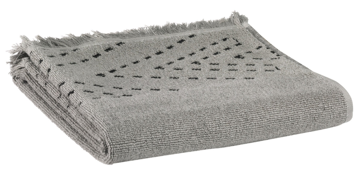 asciugamano julia grigio, colore grigio, taglia 50 x 100. asciugamano piegato su sfondo neutro per una visione pulita del prodotto