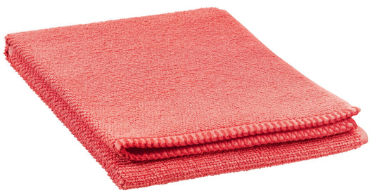 asciugamano bora corallo, colore corallo, taglia 50 x 100. asciugamano piegato su sfondo neutro per una visione pulita del prodotto
