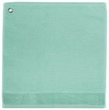 asciugamano con occhiello curl timo, colore timo, taglia 50 x 50. asciugamano piegato su sfondo neutro per una visione pulita del prodotto