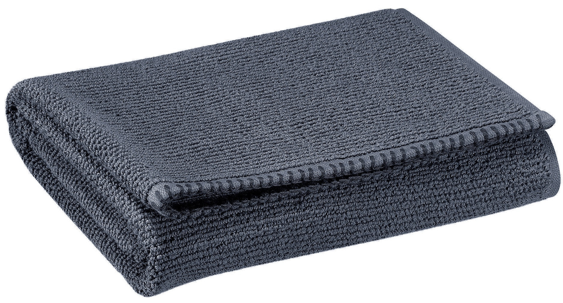 asciugamano da bagno bora ombra, colore ombra, taglia 90 x 150. asciugamano piegato su sfondo neutro per una visione pulita del prodotto