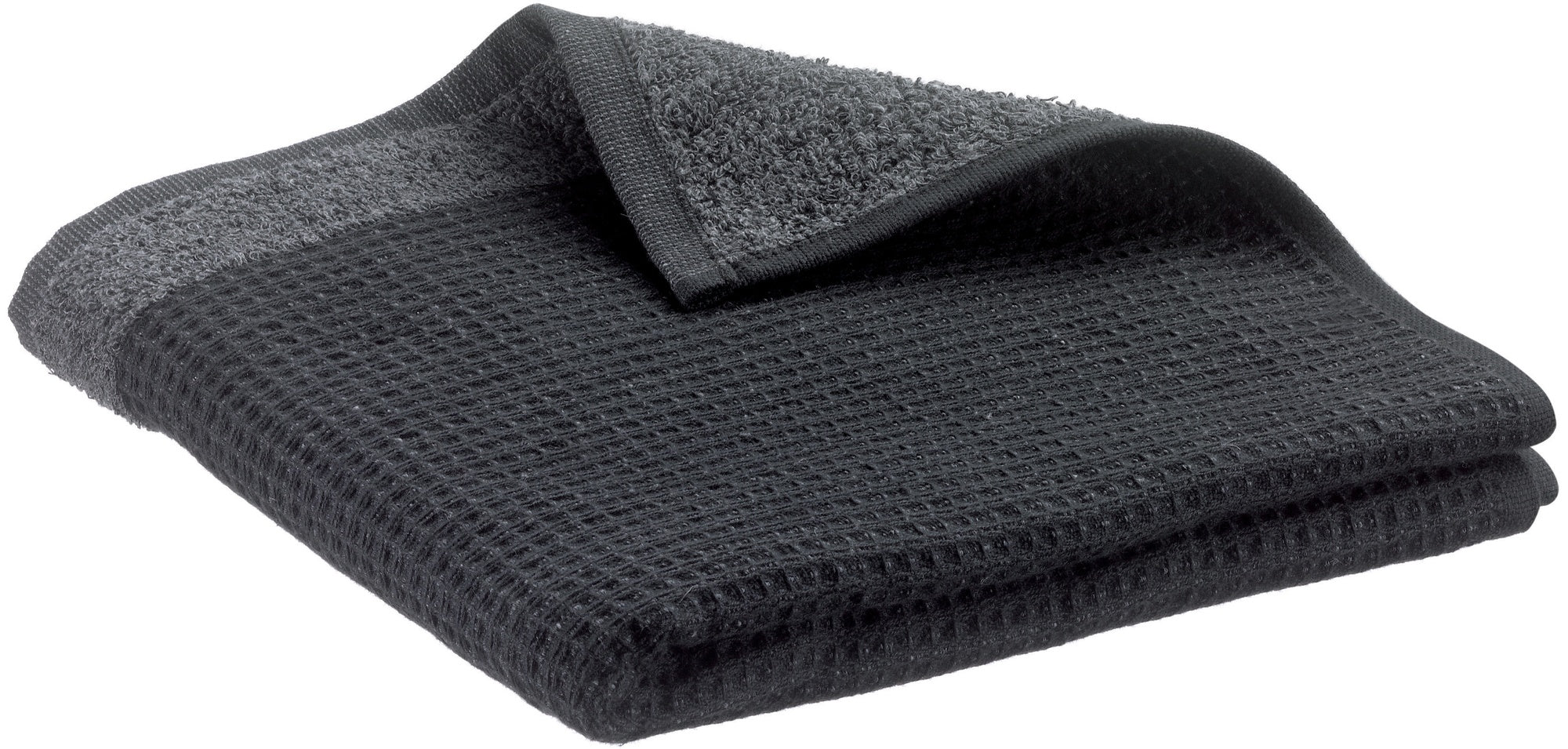 asciugamano da bagno riciclato abby tonnerre, colore tonnerre, taglia 50 x 100. asciugamano piegato su sfondo neutro per una visione pulita del prodotto