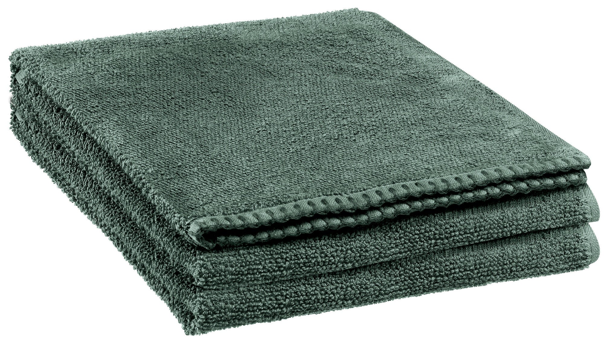 asciugamano da doccia bora felce, colore felce, taglia 70 x 130. asciugamano piegato su sfondo neutro per una visione pulita del prodotto