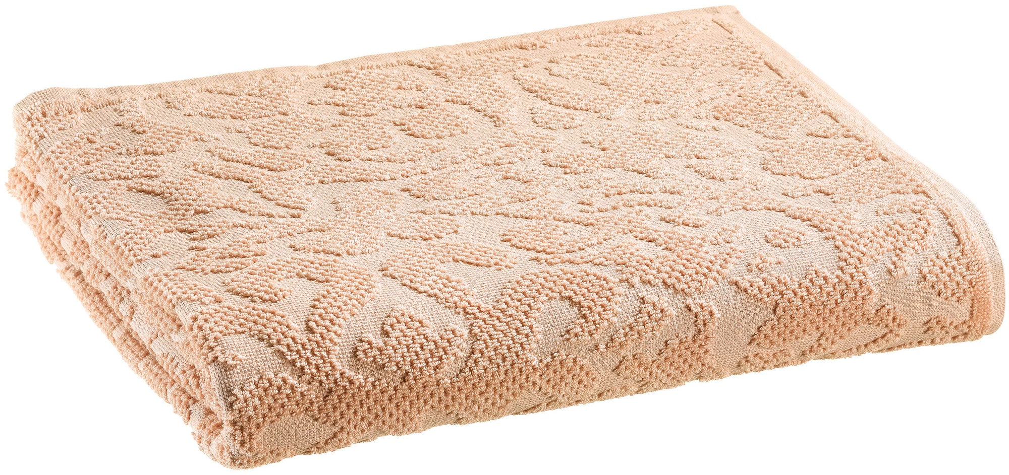 asciugamano doccia gilda aubepine, colore aubepine, taglia 70 x 130. asciugamano piegato su sfondo neutro per una visione pulita del prodotto