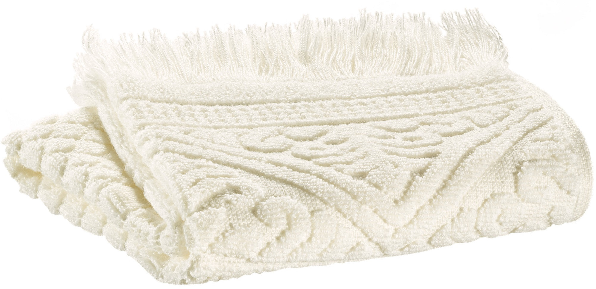 asciugamano ospite zoe gesso, colore gesso, taglia 30 x 50. asciugamano ospite piegato elegantemente su fondo neutro