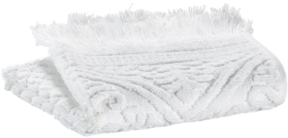 asciugamano ospite zoe neve, colore neve, taglia 30 x 50. asciugamano ospite piegato elegantemente su fondo neutro