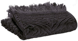 asciugamano ospite zoe carbone, colore carbone, taglia 30 x 50. asciugamano ospite piegato elegantemente su fondo neutro