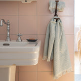 asciugamano ospite zoe giada, colore giada, taglia 30 x 50. realizzato in 100% cotone, ideale per offrire comfort agli ospiti