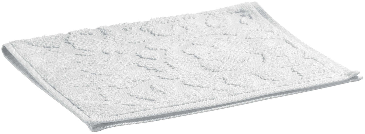 asciugamano ospite gilda neve, colore neve, taglia 30 x 50. asciugamano ospite piegato elegantemente su fondo neutro