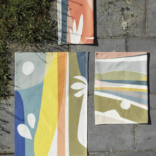 strofinaccio riciclato nuceo multico, colore multico, taglia 50 x 70. realizzato in 100% cotone riciclato, ideale per assorbenza e delicatezza sulla pelle