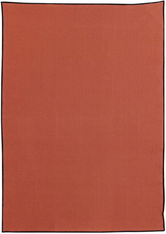 strofinaccio riciclato isae tomette, colore tomette, taglia 50 x 70. asciugamano piegato su sfondo neutro per una visione pulita del prodotto