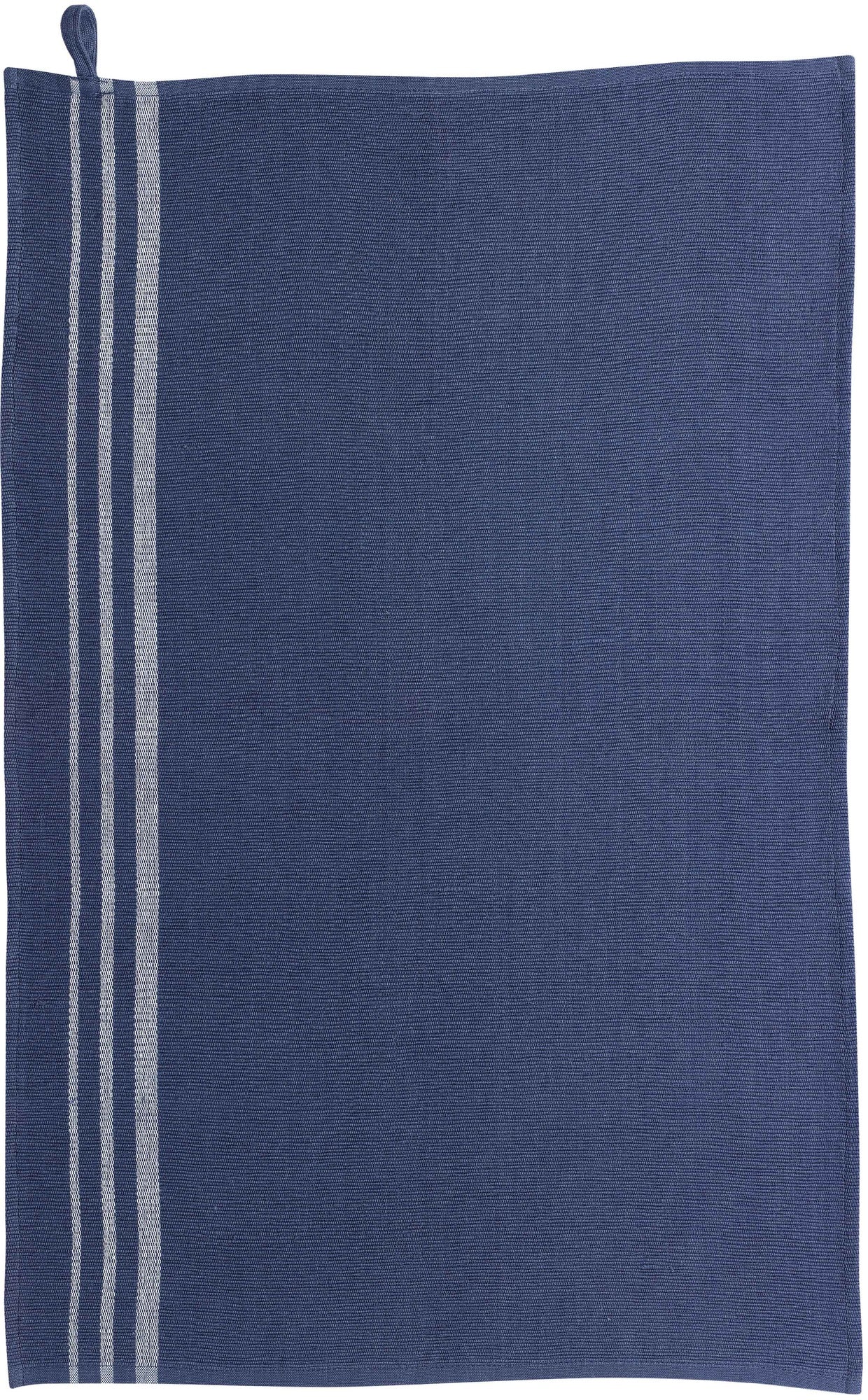 strofinaccio riciclato rib marina militare, colore marina militare, taglia 50 x 70. asciugamano piegato su sfondo neutro per una visione pulita del prodotto