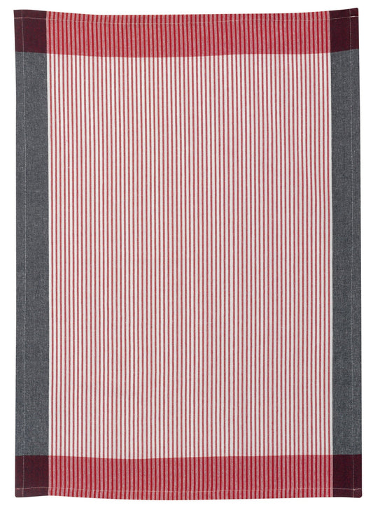 strofinaccio riciclato dinis rosso, colore rosso, taglia 50 x 70. asciugamano piegato su sfondo neutro per una visione pulita del prodotto