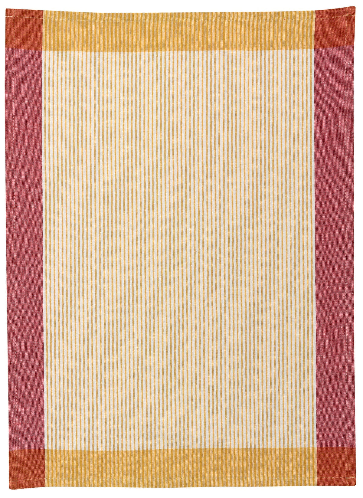 strofinaccio riciclato dinis girasole, colore girasole, taglia 50 x 70. asciugamano piegato su sfondo neutro per una visione pulita del prodotto