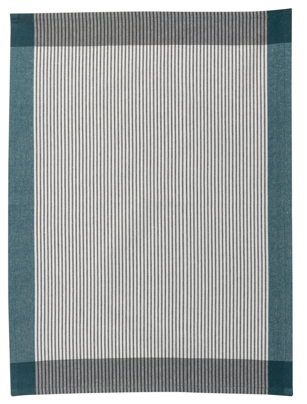 strofinaccio riciclato dinis pavone, colore pavone, taglia 50 x 70. asciugamano piegato su sfondo neutro per una visione pulita del prodotto