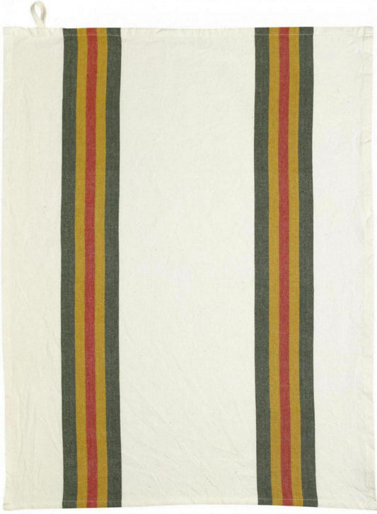 strofinaccio riciclato lavato yuna abete/naturale, colore abete/naturale, taglia 50 x 70. asciugamano piegato su sfondo neutro per una visione pulita del prodotto