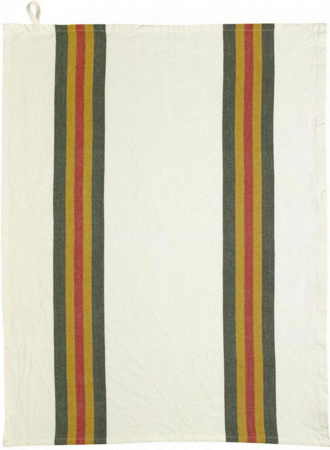 strofinaccio riciclato lavato yuna abete/naturale, colore abete/naturale, taglia 50 x 70. asciugamano piegato su sfondo neutro per una visione pulita del prodotto