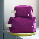 trousse cube iona pioggia viola, colore pioggia viola, taglia 22 x 14 x 10,5. dettaglio del prodotto da bagno