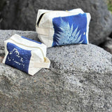 astuccio cubo fougere blu, colore blu, taglia 22 x 14 x 10,5. dettaglio del prodotto da bagno