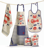 bavaglino crustaces spago, colore spago, taglia 40 x 55. realizzato in 100% cotone, ideale per la pelle delicata dei bambini