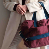 borsa da viaggio iona vino, colore vino, taglia 30 x 42 x 20. accessorio pratico e leggero per un viaggio responsabile