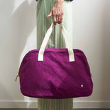 borsa weekend iona pioggia viola, colore pioggia viola, taglia 28 x 42 x 20. accessorio pratico e leggero per un viaggio responsabile