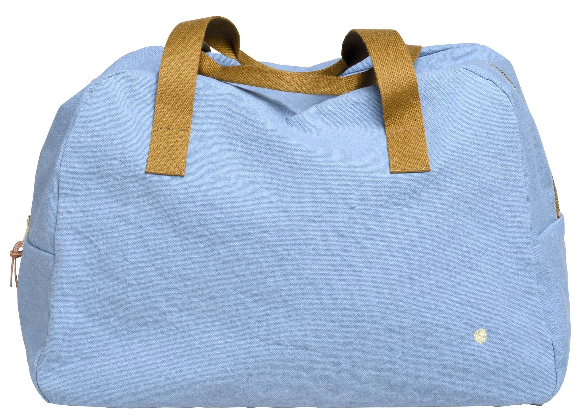 borsa weekend iona bluetiful, colore bluetiful, taglia 28 x 42 x 20. vista frontale della borsa da viaggio su sfondo bianco