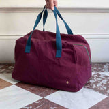 borsa weekend iona vino, colore vino, taglia 28 x 42 x 20. borsa da viaggio ecosostenibile perfetta per weekend fuori porta