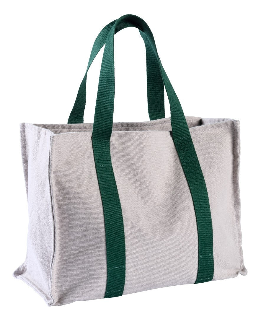 borsa daily iona pepe rosa, colore pepe rosa, taglia 25 x 38 x 15. vista frontale della borsa daily in tessuto naturale su sfondo neutro