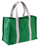 sac daily iona erba, colore erba, taglia 25 x 38 x 15. vista frontale della borsa daily in tessuto naturale su sfondo neutro