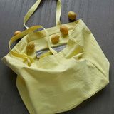 borsa shopper iona luce del sole, colore luce del sole, taglia 38 x 46 x 18. realizzata in tessuto sostenibile, ideale per uno shopping responsabile