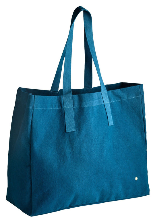 borsa shopper iona uragano, colore uragano, taglia 38 x 46 x 18. vista frontale della borsa shopping in tessuto ecologico su sfondo neutro 1080
