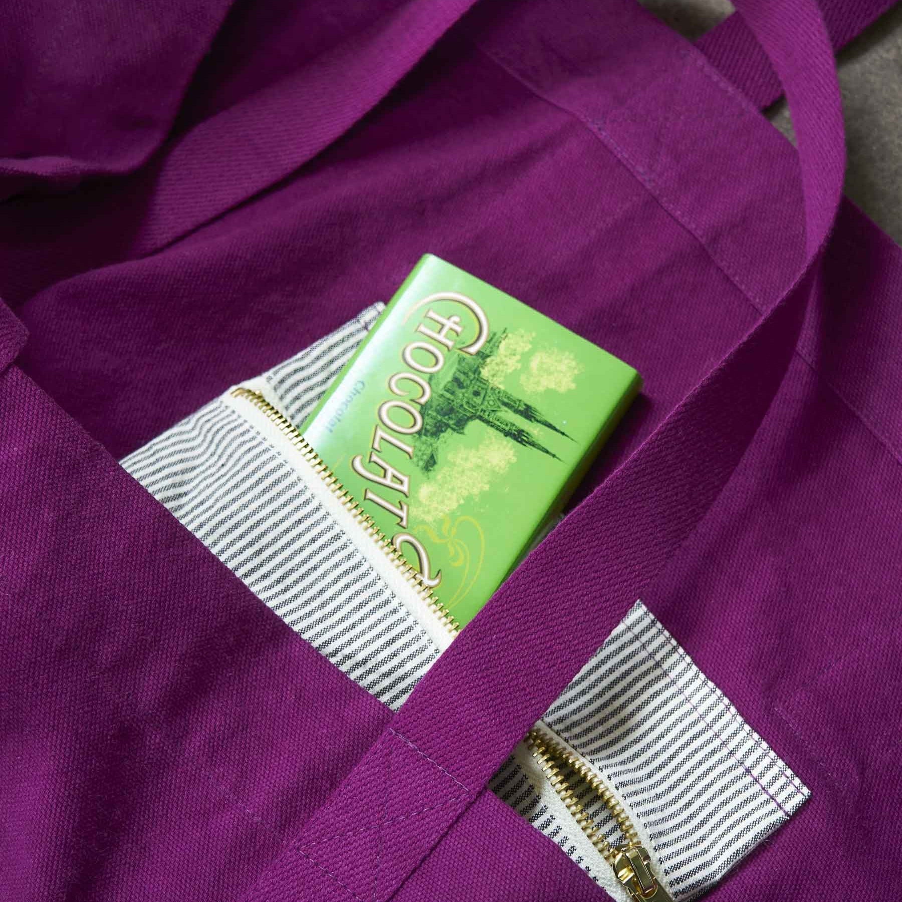 borsa shopper iona pioggia viola, colore pioggia viola, taglia 38 x 46 x 18. materiali resistenti per un uso quotidiano sostenibile