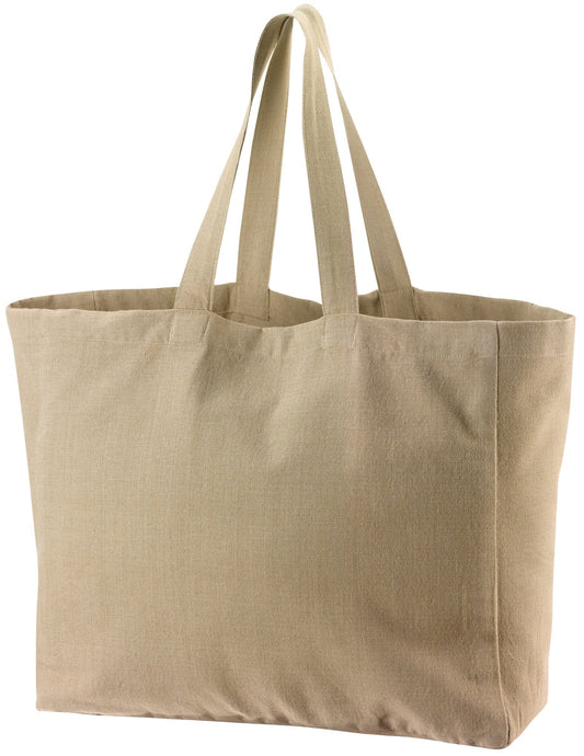 borsa shopping riciclata grace cammello, colore cammello, taglia 35 x 40 x 15. vista frontale della borsa shopping in tessuto ecologico su sfondo neutro