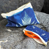 pochette fougere blu, colore blu, taglia l. pochette elegante ideale per organizzare oggetti personali con stile