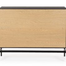 Cassettiera ALLYCIA in legno di frassino nero e naturale, 104x40x81,5 cm