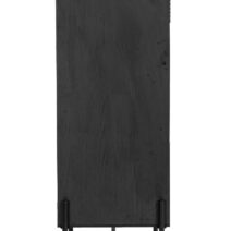 Cassettiera ALLYCIA in legno di frassino nero e naturale, 64x40x115,5 cm