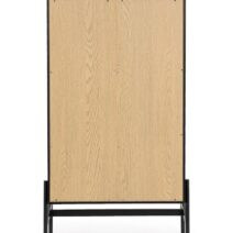 Cassettiera ALLYCIA in legno di frassino nero e naturale, 64x40x115,5 cm