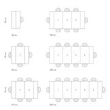 consolle gaiole in legno, finitura bianco frassinato 90×45 cm allungabile a 90×295 cm, ambiente moderno arredato con...