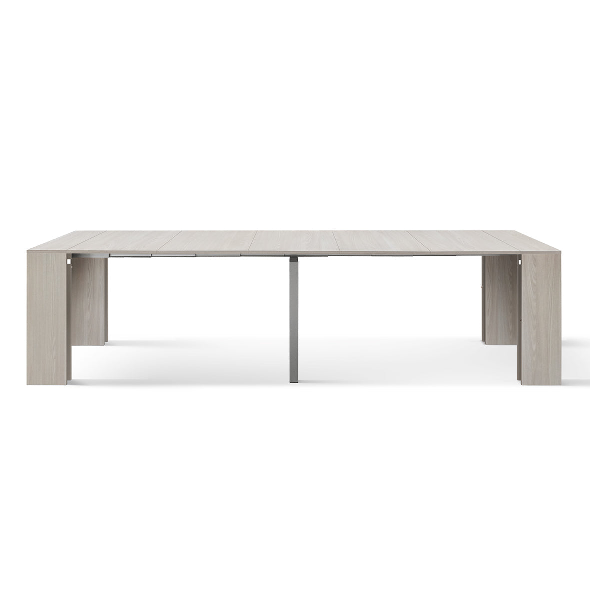 consolle allungabile lerici effetto olmo perla 90×45 cm – 90×300, dettaglio della struttura e finitura in legno naturale