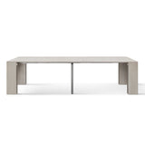 consolle allungabile lerici effetto olmo perla 90×45 cm – 90×300, dettaglio della struttura e finitura in legno naturale