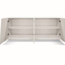 Credenza GORGONA in legno, finitura in bianco frassinato, 180×50 cm