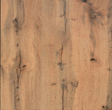 credenza lampedusa in legno bianco frassinato, ante finitura rovere rustico, 140×50 cm, vista laterale per evidenziare...