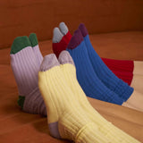 calzini yvette lilla, colore lilla, taglia 42/45. accessorio eco-friendly ideale per ogni stagione