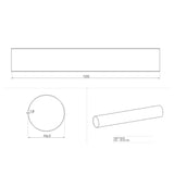 tubo tondo per cappe bv1501200 diametro 150mm 1,2 mt, cappa installata sopra piano cottura, integrata nell’ambiente