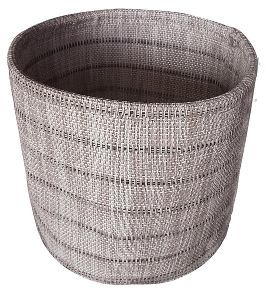 cestino per il pane rotondo manoka perla, colore perla, taglia diamètre 15. cestino per il pane rotondo su sfondo chiaro, dettaglio tessuto e forma ergonomica