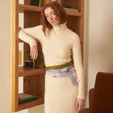 cintura ursule lichene, colore lichene, taglia 3 x 110. cintura in tessuto naturale per uno stile etico e moderno