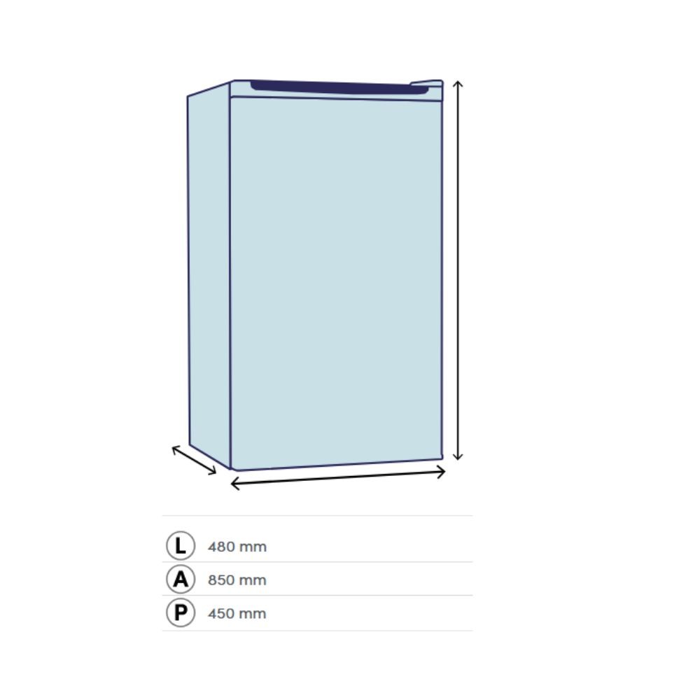 congelatore verticale dcv08sm3we0 60 lt a 3 cassetti con porta reversibile classe e bianco daya, ambientazione d’arredo con il prodotto protagonista