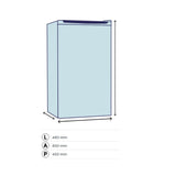 congelatore verticale dcv08sm3we0 60 lt a 3 cassetti con porta reversibile classe e bianco daya, ambientazione d’arredo con il prodotto protagonista