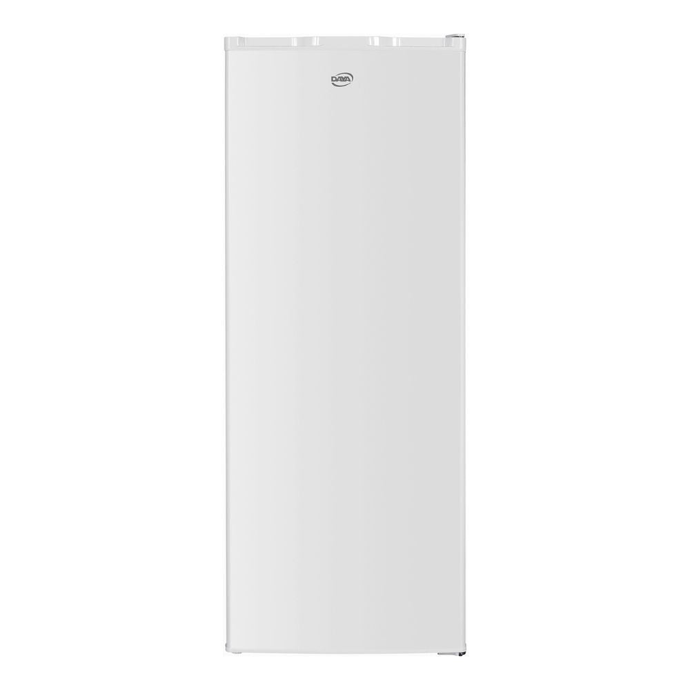 congelatore verticale dcv21sm3we0 168lt 4 cassetti e un ripiano con porta reversibile classe e bianco daya, vista frontale del prodotto